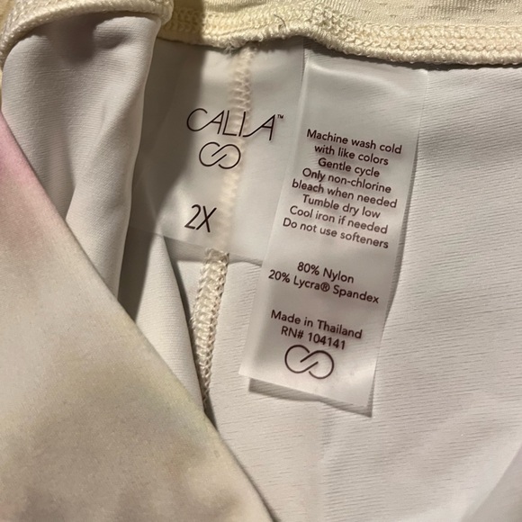 CALIA Women's Energize Core High Rise 7/8 Leggings in Watercolor Multi - Picture 5 of 8